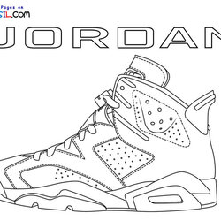 Worthy Jordan Coloring Pages Printable Shoes New