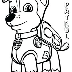 Marvelous Paw Patrol Coloring Pages At Free Chase Skye Printable Colouring Rocky Thanksgiving Kids Print