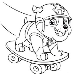 Paw Patrol Coloring Pages Pictures Free Printable Puppy Builder Chief Team