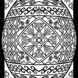 Easter Eggs With Abstract Patterns Adult Coloring Pages Egg Incredible Page Large Border