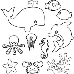 Easy Sea Animal Coloring Pages For Kids Art Craft Combining Shark Sheets On China Free Pictures Cute Farm