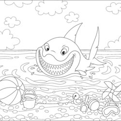 Superb Sea Creatures Coloring Pages Fish Dolphins Sharks Other Marine Life Kids Themed Mom Tip Print