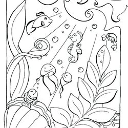 Very Good Underwater Coloring Pages To Print At Free Printable Ocean Kids Adults Adult Sea Colouring Floor