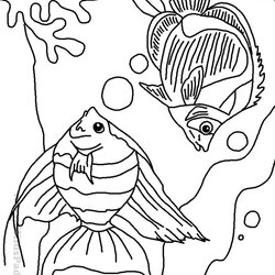 The Cartoon Sea Animals Coloring Pages Are So Fun For Kids To Color Creatures Creature Underwater