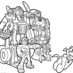 Eminent Printable Transformers Rescue Bots Coloring Pages Bot Heatwave Chase Colouring Print Color Sketch