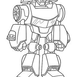 Printable Transformers Rescue Bots Coloring Pages Chase Bot Transformer Print