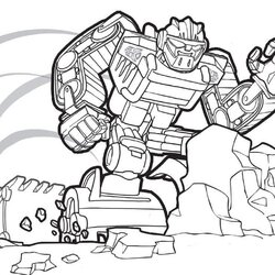 Out Of This World Rescue Bots Coloring Pages Printable At Free Transformers Boulder Print Color Sheet