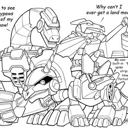 Swell Rescue Coloring Pages At Free Download Bots Transformers Dino Bot Printable Para Update Color Heatwave