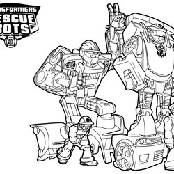 Smashing Characters From Transformers Rescue Bots Coloring Page Printable
