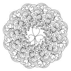 Superlative Free St Day Coloring Page Simply Love Pages Clover Mandala