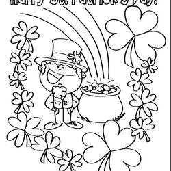 Worthy Happy St Day Coloring Pages For Preschooler Preschool Crafts Patrick Kids Pot Gold Disney Catholic