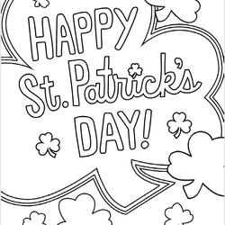 Legit Free Printable St Day Coloring Pages Happy Patrick