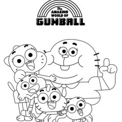 Out Of This World Cartoon Network Coloring Pages Free Gumball Darwin Wonder Conceptions Coloration Welt Day