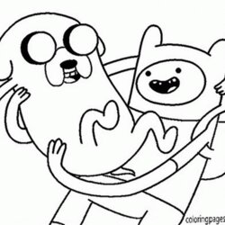 Superb Free Coloring Pages Cartoon Network Download Adventure Characters Time Drawing Finn Jake Show Regular