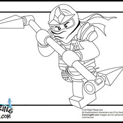 Lego Lloyd The Green Ninja Coloring Pages Team Colors