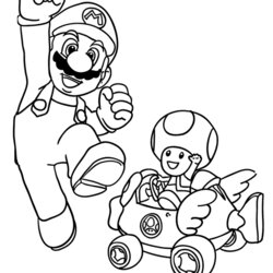 Tremendous Mario Coloring Pages Printable Toad Rocks
