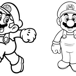 Superior Mario Coloring Pages
