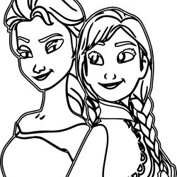 The Highest Quality Elsa And Anna Forever Coloring Page