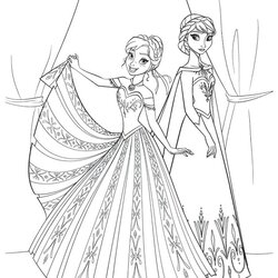 Worthy Frozen Anna And Elsa Coloring Pages Home Kids Popular