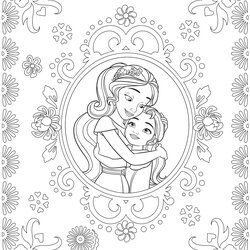 Very Good Princess Isabel Coloring Page Free Elena Pages Di Of And Sister Colouring