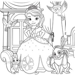 Exceptional Sofia The First Coloring Pages For Girls To Print Free No