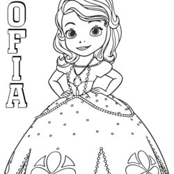 Terrific Beautiful Sofia Coloring Page Free Printable Pages For Kids Princess The First