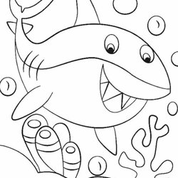 Cool Printable Shark Coloring Pages Corals