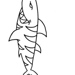 Splendid Shark Coloring Pages Kids Sharks Tiger Printable Clip Outline Bull Cartoon Science Color Easy