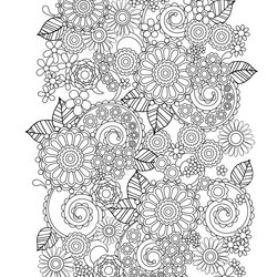 Superior Flower Coloring Pages For Adults Best Kids Page Free
