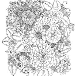 Flower Colouring Page Suitable For Adults Coloring Pages Printable Com Flowers Adult Print Book Look Other