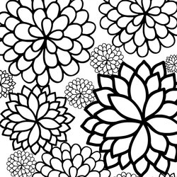 High Quality Flower Coloring Pages For Adults Printable Adult Flowers Pattern Sheets Colouring Color Floral