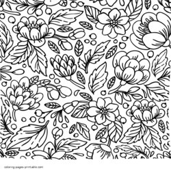 Free Flower Coloring Pages For Adults Printable Com Print Adult Flowers Look Other Hard