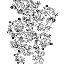 Fantastic Flower Coloring Pages For Adults Best Kids Flowers Abstract Zen Stress Anti Pattern Inspired