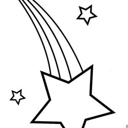 Star Coloring Pages Printable Template