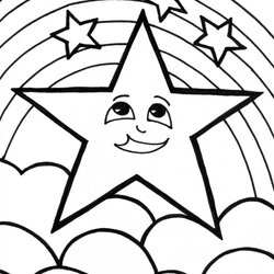 High Quality Star Coloring Pages For Printable Free