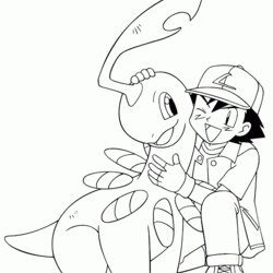 Great Pokemon Characters Black And White Coloring Pages Home Ash Print Mon Popular Ashley Together Fun Time