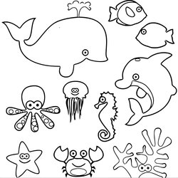 Brilliant Cut Out Printable Sea Creatures