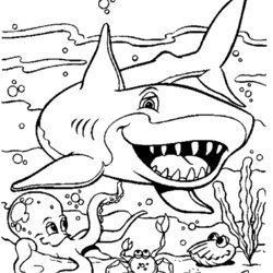 Perfect Sea Animals Coloring Pages Printable Cute Creature