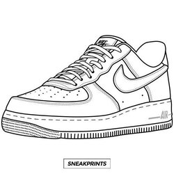 Fine Free Sneaker Coloring Pages Nike Force Dunk Sheet Dunks