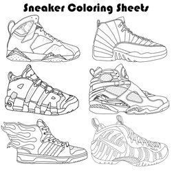 Capital Sneaker Coloring Pages By On Nike Template