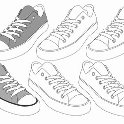 Sneaker Coloring Pages Home Sneakers Printable Shoes Football Play Comments