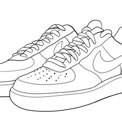 Outstanding Trainers Coloring Pages Home Nike