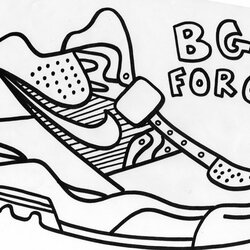 Cool Sneaker Coloring Page Images Galleries With Bite