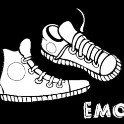 Spiffing Sneaker Coloring Pages Home Sneakers Comments