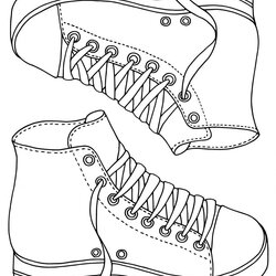 Sneakers Coloring Pages Home