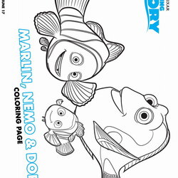 Eminent Finding Dory Coloring Pages Color Print