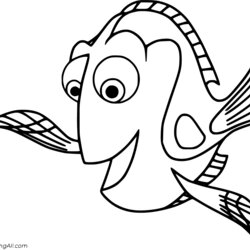 Brilliant Finding Dory Coloring Pages Free Fish Tang Octopus Blue