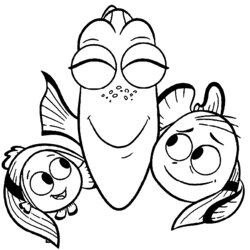 Dory Coloring Pages Best For Kids Finding Baby Book Drawing Printable Disney Online Family Cartoon Print