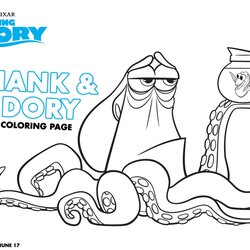 Great Finding Dory Coloring Pages And Activity Sheets Crazy Adventures In Hank Kids Disney Color Printable