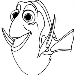 Wonderful Fun Learn Free Worksheets For Kid Dory Finding Smile Coloring Pages